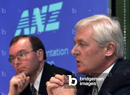 Image of ANZ CHIEF EXECUTIVE JOHN MCFARLANE AT NEWS CONFERENCE IN SYDNEY,