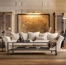 Amazing gallery of interior design and decorating ideas of camel sofa in bedrooms, living rooms chic contemporary living room features a gold mirror mounted on a light gray wall above a camel colored sofa topped with gray pillows and placed on a. Camelback Upholstered Sofas Sofas Restoration Hardware Innenarchitektur Haus Deko Wohnen