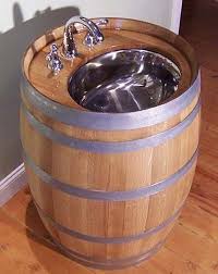 Roundup 10 Diy Sinks And Vanities And A Tub And Shower Too Barril De Madeira Decoracao E Garrafeiras