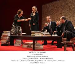 It is about two sets of parents, one of whose child has hurt the other at a public park. God Of Carnage Broadway Play Original Ibdb