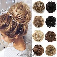 Real Natural Curly Messy Bun Hair Piece Scrunchie New Fake Hair Extensions Lc Premium Quality Synthetic H Bun Hair Piece Scrunchie Hairstyles Fake Hair Pieces