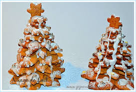 Cupcakes, cake pops rouges et verts, sapins en forme de meringue, sablés décorés bonhomme de pain d'épice, traîneau, bonnet de père noël, moufle, couronne de l'avent, flocon, boule. Sapin De Noel En Biscuits Pain D Epices Gingerbread Nuage De Lait