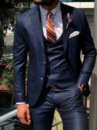 Then add formal accessories like cufflinks and a tie pin for that added attention to detail. Buy Venus Navy Blue Slim Fit Suit By Gentwith Com With Free Shipping Blue Slim Fit Suit Formal Suits Men Fashion Suits For Men