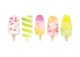 Aquarell Eis Am Stiel Und Eistuten In Schonen Hellen Aquarellen Dieser Sommerliche Essen Kunstdruck Eignet S Wasserfarben Kunst Kunstproduktion Aquarell Essen