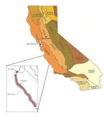 It likes to live in an area with a climate of hot and dry summers and wet and cool winters. Geomorphic Provinces Of California Showing The Location Of Highway 1 Download Scientific Diagram