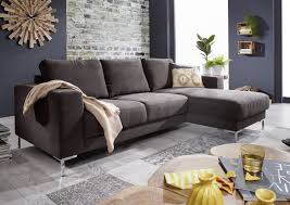 Klicken sie hier und sehen sie sich unsere angebote an! Ecksofa Dunkelgrau Mit Ottomane Rechts London