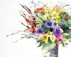 Watercolor is such a great medium because it's so versatile and dries quickly making it easy to do during nap time or whenever you can sneak some time for yourself. How To Make Bolder Brushstrokes In A Floral Watercolour Part 1 Flower Drawing Watercolor Flowers Floral Watercolor