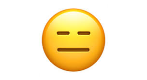 Not showing what someone thinks or feels: Expressionless Face Emoji Stayhipp