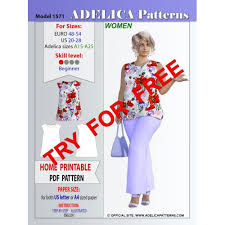 Maybe you would like to learn more about one of these? Plus Size Summer Top Tunic Sewing Pattern Pdf Try For Free This Top Tunic Adelica Pattern