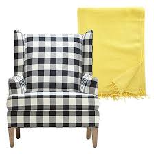 Black And White Checkered Armchair Meet Your Match Reading Chairs And Throws Black White Chair Furniture Chair