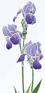 Iris Stencil 1 Henny Donovan Motif Iris Drawing Floral Stencil Flower Stencil