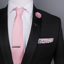 Black And Pink Suit Classic Silver Tie Clip Groomsmen Attire Black Groomsmen Attire Pink Pink Groomsmen