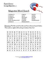 Magnetism Word Search Science Teaching Resources Elementary Science Science Skills