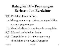 Requirements for registration as an electrical contractor. Akta Bekalan Elektrik 1990 Berkuatkuasa 1 Hb September