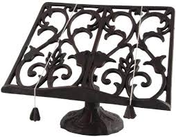 Amazon Com Esschert Design Cast Iron Cookbook Stand Cook Book Stand Holder Garden Outdoor In 2020 Cast Iron Cookbook Stand Cook Book Stand Cookbook Holder