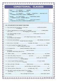Conditional Clauses Worksheet Free Esl Printable Worksheets Made By Teachers Learn English English Grammar Worksheets English Language Teaching