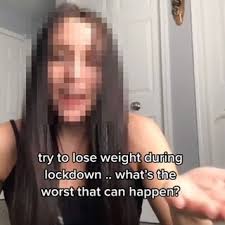 Screenshot from a video in which the content creator comically...