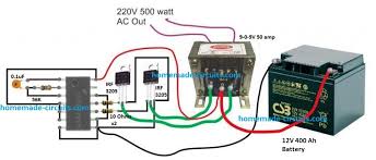 12v to 24v dc converter power supply circuit diagram. 500 Watt Inverter Circuit With Battery Charger Homemade Circuit Projects