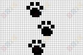 Paw Prints Pixel Art Easy Cross Stitch Patterns Cross Stitch Patterns Cross Stitch Animals