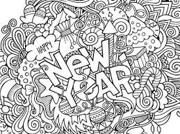 Happy New Year Doodle Coloring Page New Year Coloring Pages New Year Doodle Coloring Pages