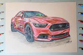 Signup for free weekly drawing tutorials please enter your email address receive. Realistic Ford Mustang Drawing Michellejakeljart Draw To Drive