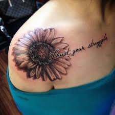 Black And Gray Sunflower Tattoo Shoulder Tattoo Sunflower Tattoos Sunflower Tattoo Shoulder