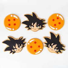 Dragon Ball Z Custom Decorated Cookies Ball Birthday Goku Birthday Dragonball Z Cake