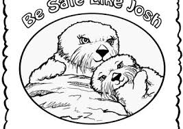 100% free coloring page of a baby otter. Coloring Pages Josh The Otter