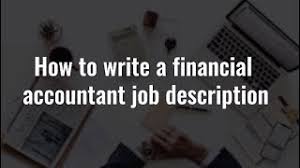 Collection of most popular forms in a given sphere. Financial Accountant Job Description Free Sample Template Accountanct Recruit