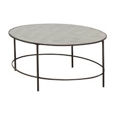 Even though the two may occupy exactly the same footprint, the wood table will have a bigger presence in the room and seem to take up more floor space. 76 Off West Elm West Elm Oval Metal And Mirror Coffee Table Tables