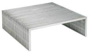 The glass paired with the premium finish makes for a quality piece of furniture. Amici Coffee Table Brushed Stainless Steel Contemporary Coffee Tables By Ebpeters Houzz