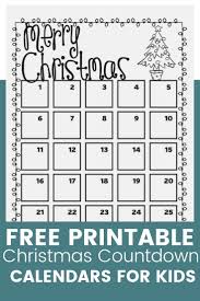 Remarkable Countdown To Christmas Calendar Printable 2020 In 2020 Christmas Countdown Calendar Kids Calendar Free Christmas Printables