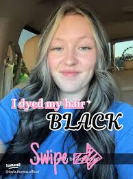 I dyed my hair black!🎱🖤