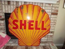 Old shell gas station logo. Vintage Shell Gas Station Porcelain Double Sided Sign Used New For Sale Shell Gas Station Old Gas Stations Vintage Gas Pumps