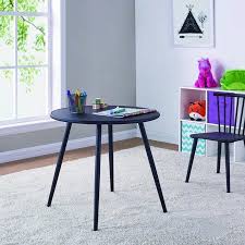 Mainstays Kids Round Play Table Black Steel Walmart Com In 2020 Play Table Kids Play Table Toddler Table