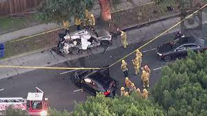 Four cars involved pasadena freeway accident at bishops road bridge, los angeles, july 22, 1955. Woman Killed Teenager Hospitalized In West L A Crash Ktla