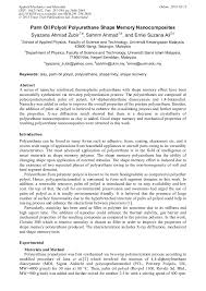Entao ajuda ai galera curte , comenta, e compartilha.bju fiquem com deus. Palm Oil Polyol Polyurethane Shape Memory Nanocomposites Scientific Net
