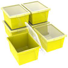 Maybe you would like to learn more about one of these? Storex Classroom Storage Bin With Lid 4 Gallon Yellow Pack Of 6