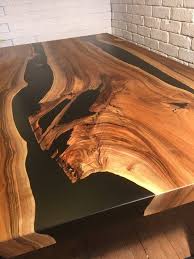 The Dining Table With Walnut Wood And Epoxy Resin Etsy In 2020 Resin Table Epoxy Wood Table Epoxy Resin Table