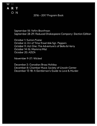 Wharton Center Program Book 2016-2017 Season by Wharton Center