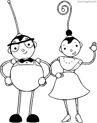 Olie polie playing a ball; Rolie Polie Olie Coloring Pages Coloringall