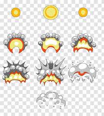 Animation Sprite Explosion Cartoon Drawing Colour Transparent Png Hand draw the sun in sky. animation sprite explosion cartoon