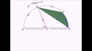 Semi Circle Sector Area Math Questions Geometry Geometric