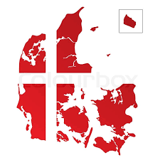 Rockmuseet præsenterede rockens danmarkskort for medlemmer af musikbranchen under roskilde festival 2012. Danmarkskort Flag Stock Vektor Colourbox