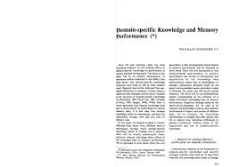 Pdf Domain Specific Knowledge And Memory Performance A Comparison Of High And Low Aptitude Children