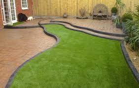 Artificial Grass In A Garden Landscape Designs For Your Home Best Artificial Grass Laying Artificial Grass Turf Installation