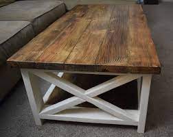 This coffee table is crafted from solid wood with an antiqued finish that lends it an heirloom feel. Wooden Coffee Table Farmhouse Table Country Style Coffee Etsy Coffee Table Farmhouse Wooden Coffee Table Table