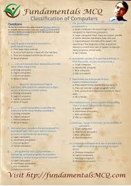 Must be written in the space provided for it in the answer book supplied and nowhere else. Questionsthis Pdf File Is Complementary Study Material Of Fundamentalsmcq Comfor Computer Jobs Examination Please Visit Computer History Computer Jobs Mcq