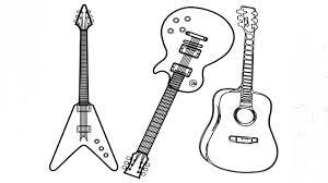 If the guitar is your jam, bring one to life with your artistic skills. Three Types Of Guitar Coloring Page Free Printable Coloring Pages For Kids
