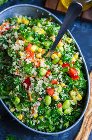 healthy quinoa salad with light